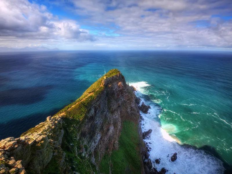 Klippen am Kap der Guten Hoffnung mit Blick aufs Meer